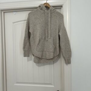 Madewell Taupe Sweater With Hoodie